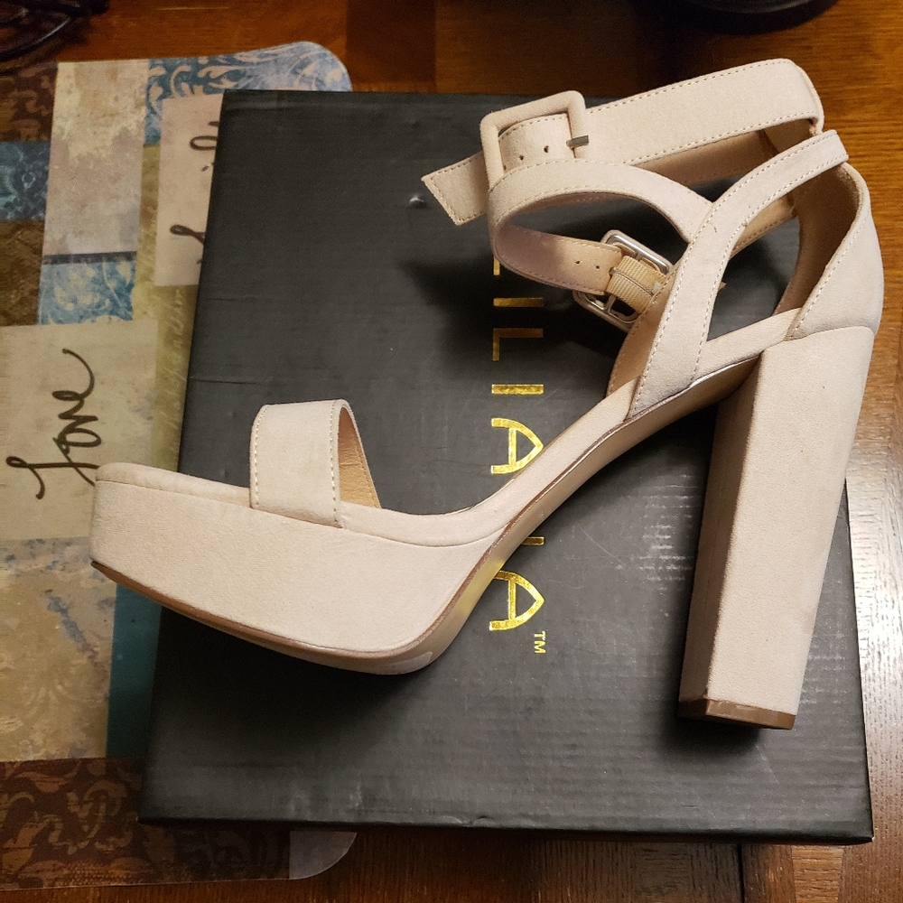 Nude Liliana Chunky Strappy Heel